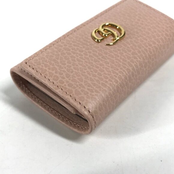 GUCCI 456118 GG Marmot Double G 6-Ring Key Case Leather pink - Picture 14 of 14